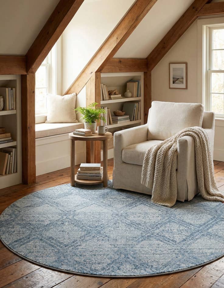 Detail image of 5' 3 x 5' 3 Kamala Washable Round Rug