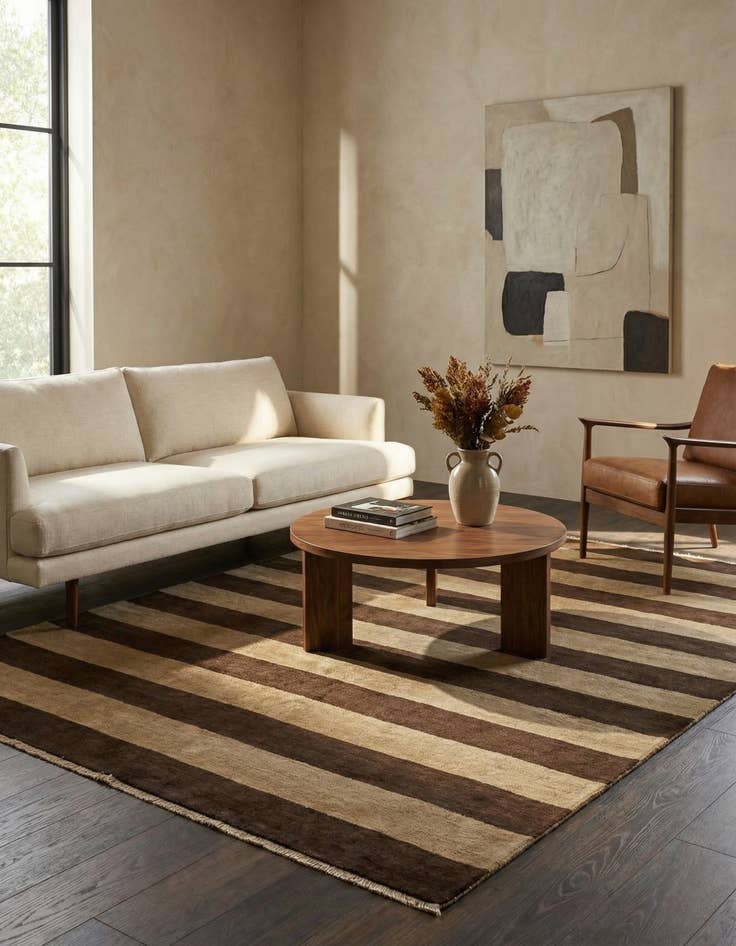 Detail image of 5' 1 x 6' 6  Hand Knotted Modern Ziegler Rug