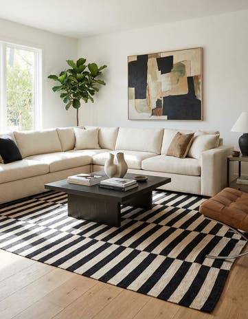 5' 8 x 7' 9 Hand Woven Kilim Modern Wool Rug
