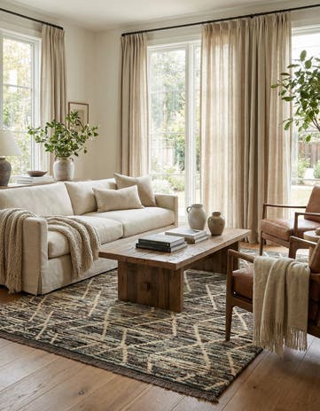 5' 8 x 7' 9 Hand Knotted Moroccan Wool Rug