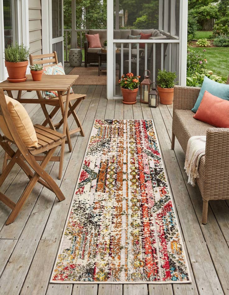 Detail image of 2' x 6'  Washable Casablanca Indoor / Outdoor Runner Rug