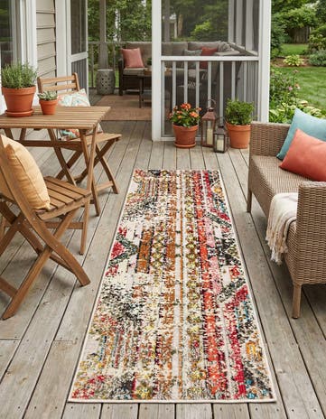 2' x 6' Easy-Clean Casablanca Indoor / Outdoor Runner Rug