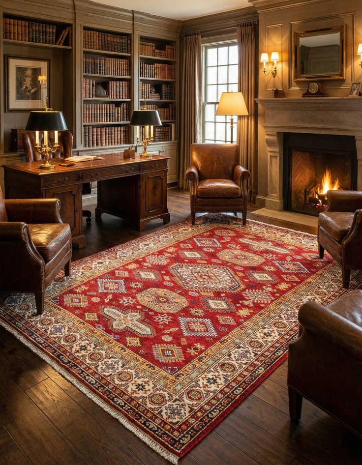 Detail image of 5' 7 x 7' 6 Kazak Wool Rug