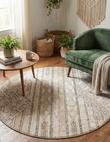 5' 3 x 5' 3 Oregon Round Rug