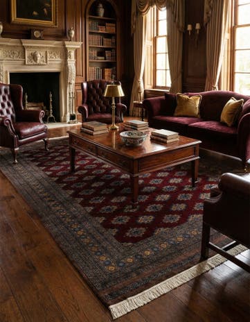 7' 2 x 10' Hand Knotted Bokhara Oriental Wool Rug