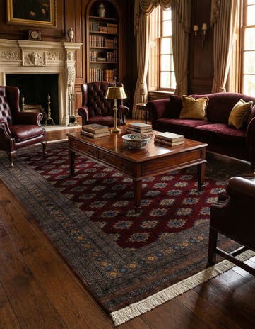 7' 2 x 10' Hand Knotted Bokhara Oriental Wool Rug