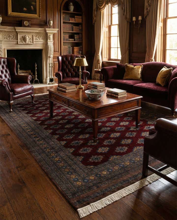 7' 2 x 10' Hand Knotted Bokhara Oriental Wool Rug