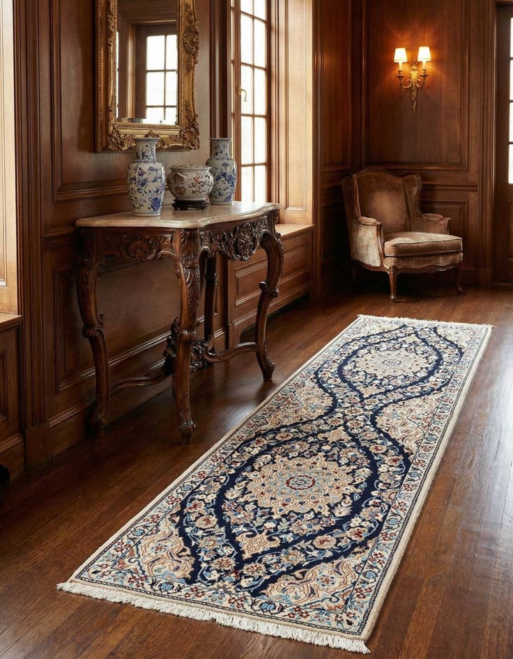 Detail image of 1' 6 x 5' 4  Hand Knotted Nain Rug