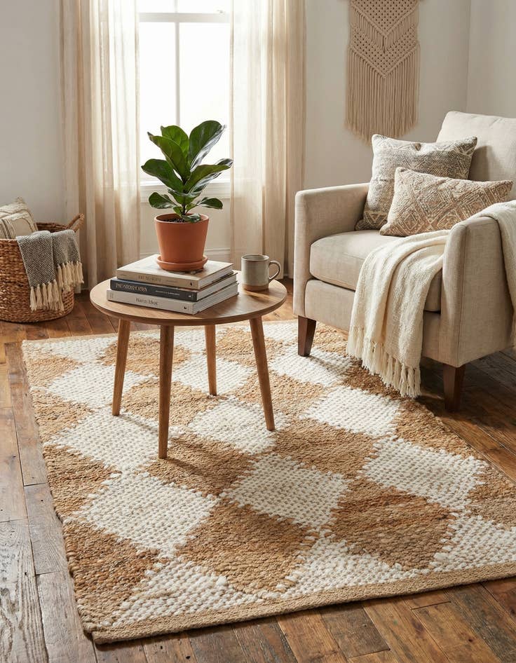 Detail image of 2' x 3'  Hand Braided Laurel Handwoven Jute Rug