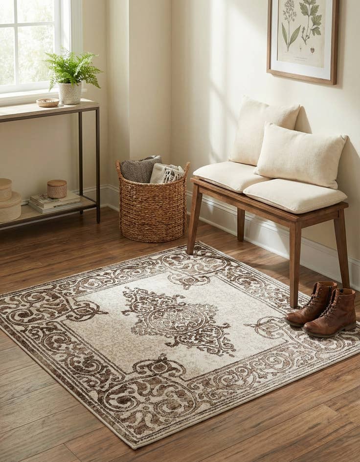 Detail image of 3' 3 x 3' 3 Hermitage Square Rug