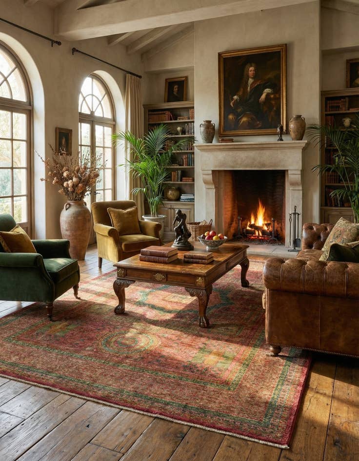 Detail image of 6' 10 x 9' 10  Hand Knotted Mamluk Rug