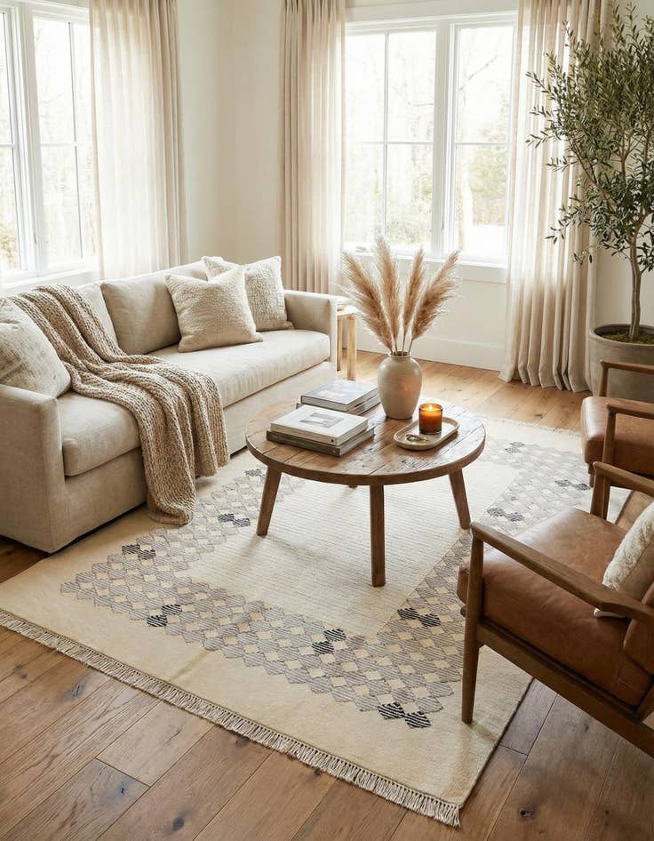 Detail image of 4' 10 x 6' 7  Hand Knotted Darya Wool Rug