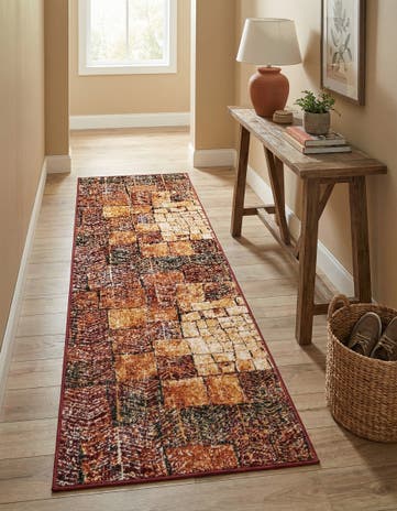 Rust Red Valencia Runner Rug