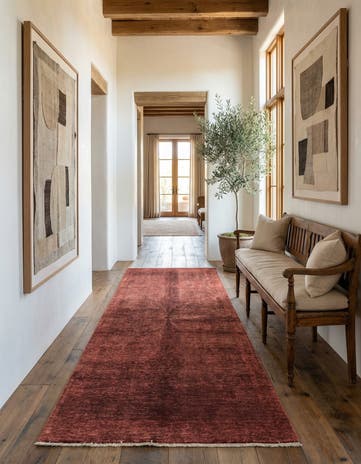 4' 8 x 10' 4 Hand Knotted Kashkuli Gabbeh Wool Runner Rug
