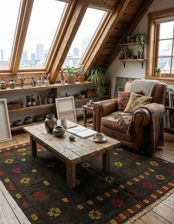 Detail image of 3' 10 x 4' 4  Hand Knotted Sumak Wool Square Rug