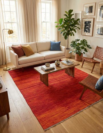 6' x 8' Hand Woven Kilim Modern Wool Rug