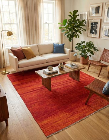 6' x 8' Hand Woven Kilim Modern Wool Rug