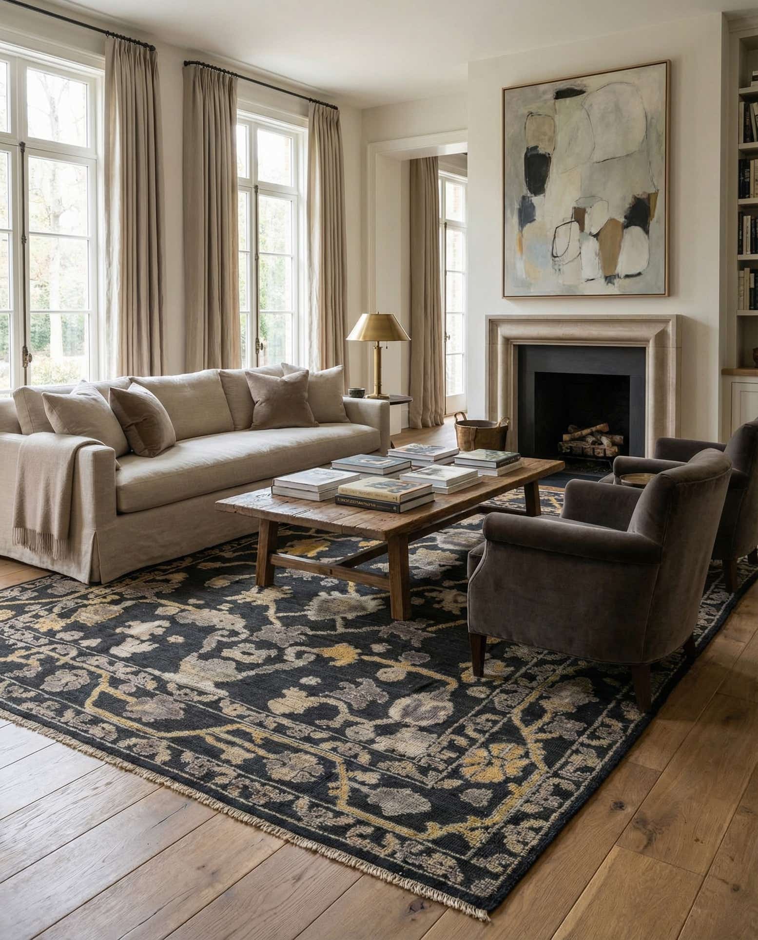 8' 2 x 10' 2 Hand Knotted Oushak Wool Rug