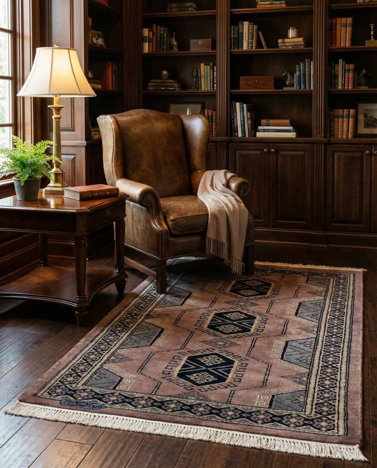 Detail image of 3' 1 x 4' 10 Hand Knotted Bokhara Rug