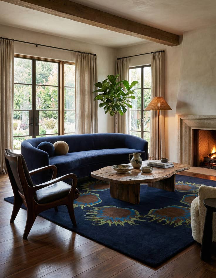 Detail image of 7' 6 x 7' 7 Luna Wool Square Rug