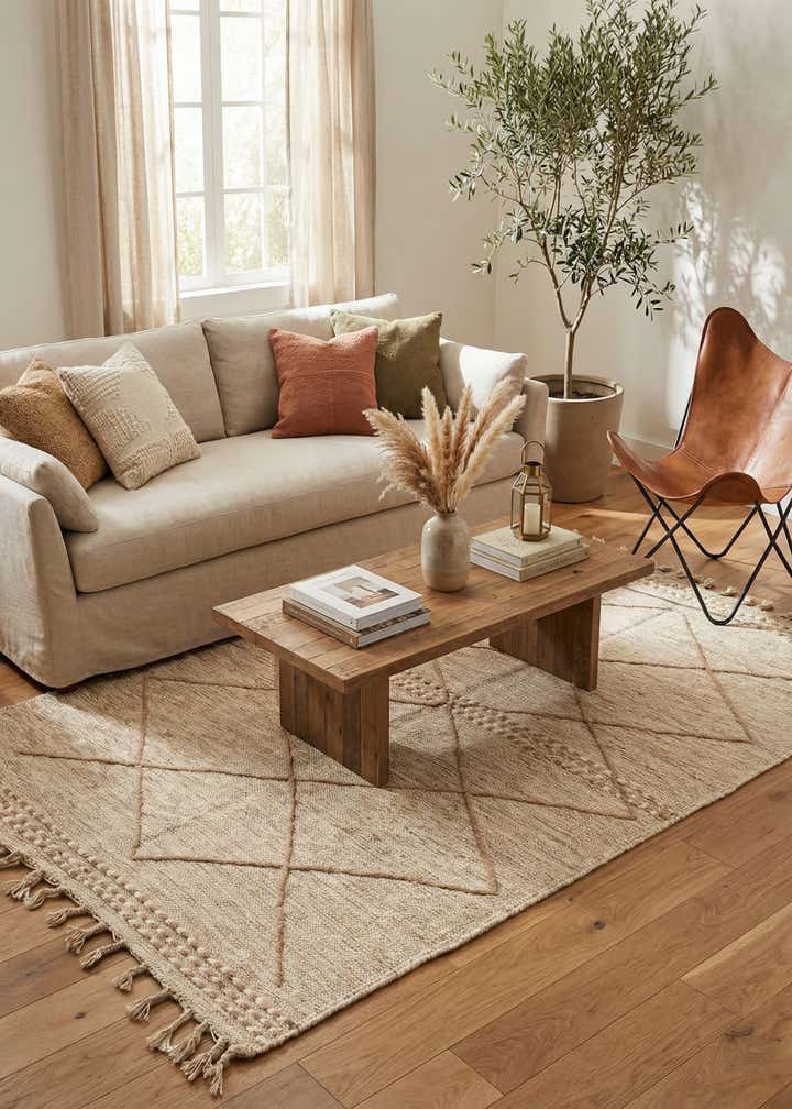 5' x 8' 3 Hand Knotted Moroccan Wool Rug