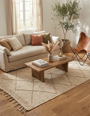 5' x 8' 3 Hand Knotted Moroccan Wool Rug
