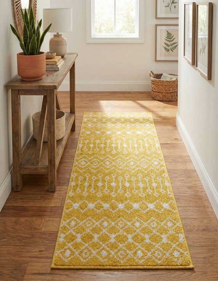 Detail image of 2' x 5' Moroccan Trellis Runner Rug