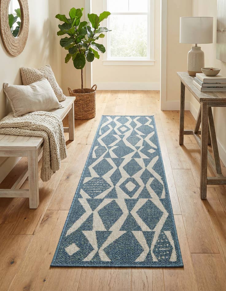 Detail image of  2' x 8'  Washable Baja Indoor / Outdoor Runner Rug