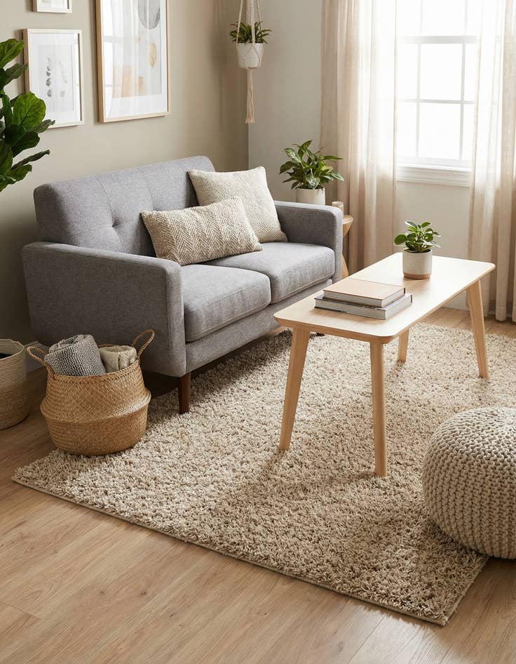 Detail image of 3' 3 x 5' 3 Comfort Solid Shag Rug