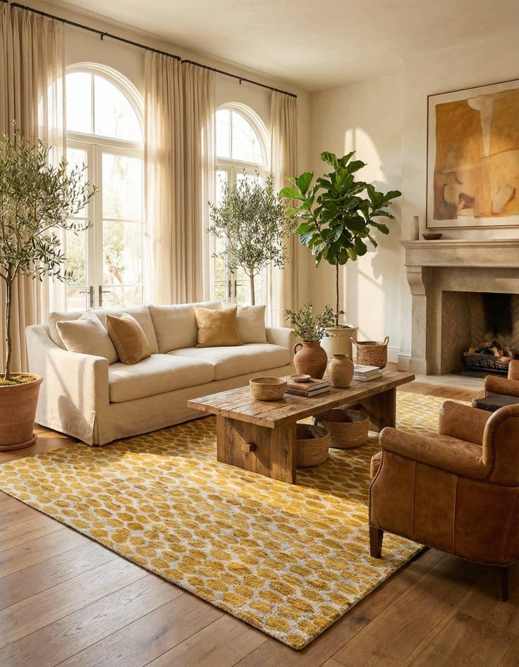 Detail image of 6' x 9'  Hand Knotted Moroccan Wool Rug