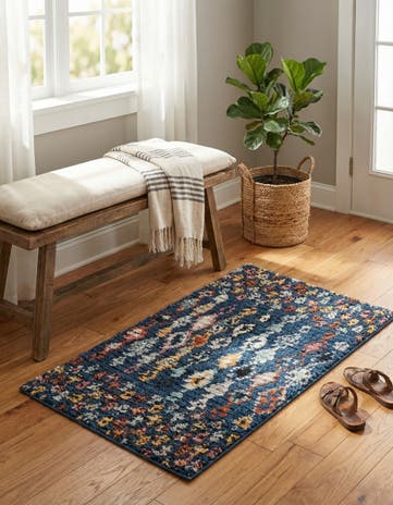 Navy Blue Morocco Rug