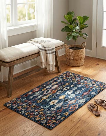 Navy Blue Morocco Rug