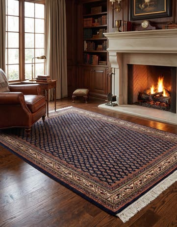 4' x 6' 1 Hand Knotted Mir Wool Rug