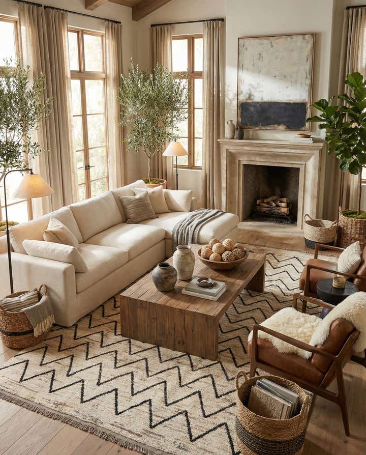 6' 8 x 9' 11 Hand Knotted Darya Wool Rug