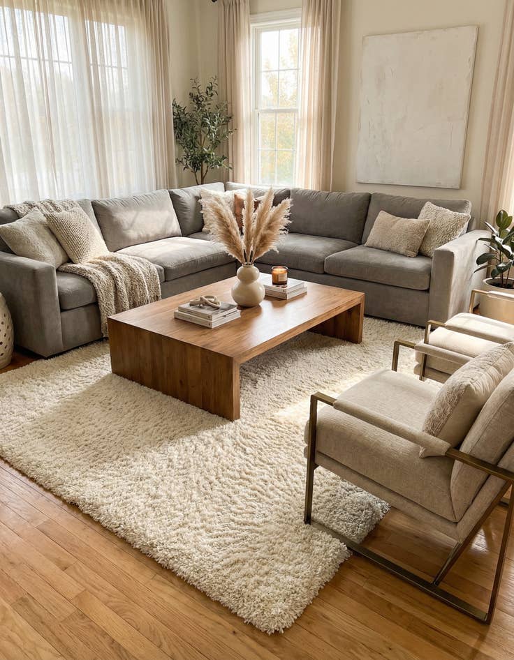 Detail image of 10' x 13' Solid Shag Rug