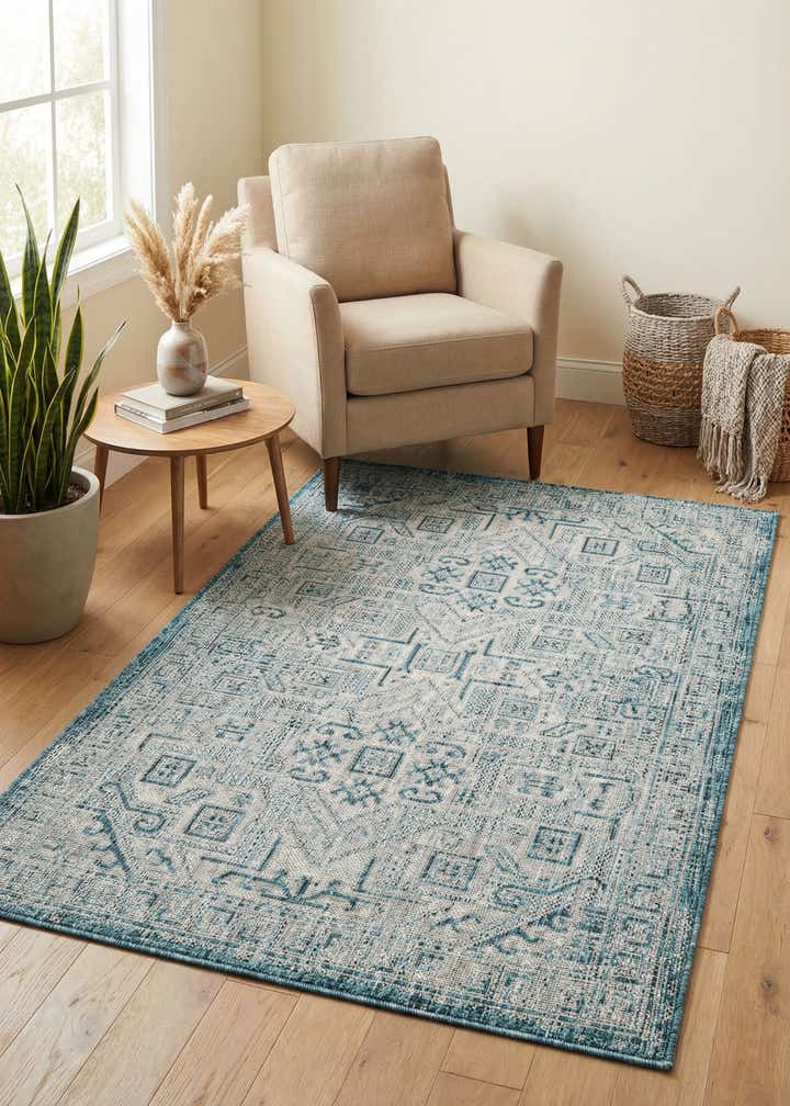 3' x 5' 3 Easy-Clean Aztec Indoor / Outdoor Rug