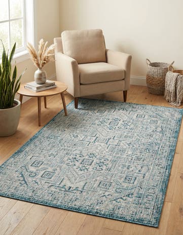 3' x 5' 3 Easy-Clean Aztec Indoor / Outdoor Rug