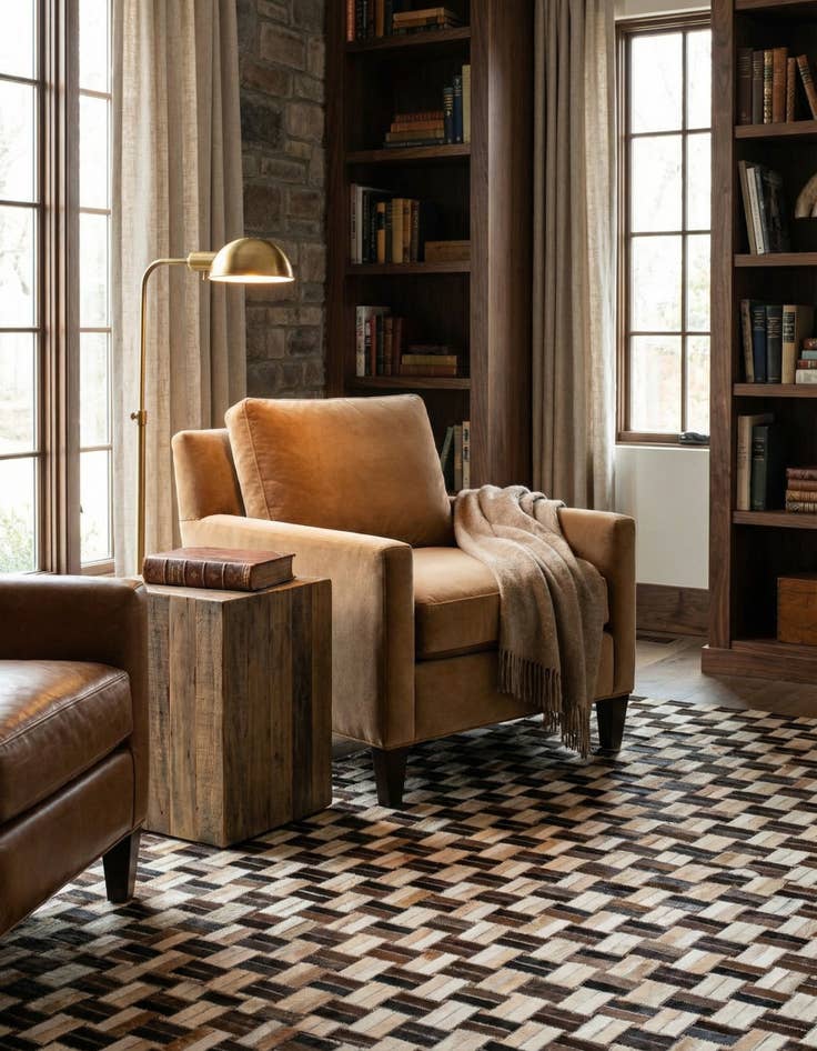 Detail image of  5' x 7' 10 Cowhide - Patchwork Rug