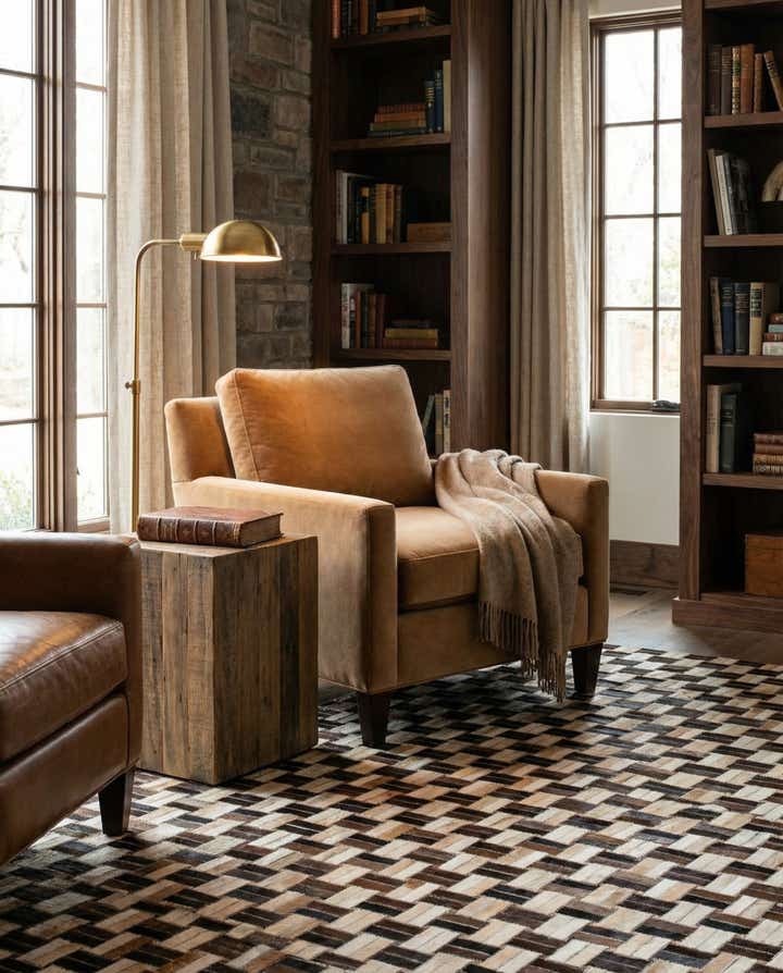 5' x 7' 10 Cowhide - Patchwork Rug