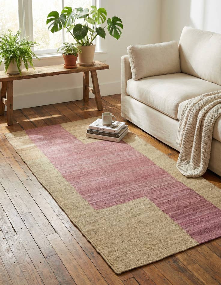 Detail image of 2' 5 x 5' 3  Hand Woven Kilim Modern Wool Runner Rug