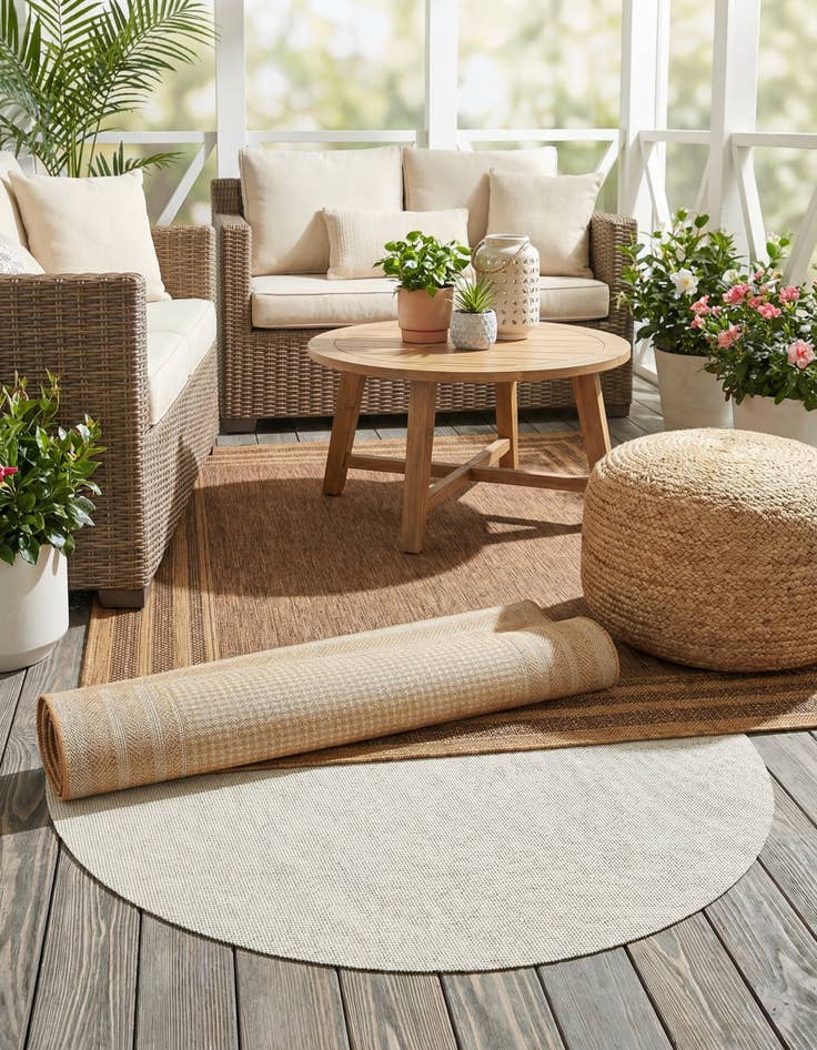 Detail image of 7' x 7' Round Uni-Eco Outdoor Rug Pad