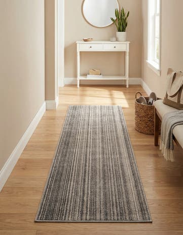 Gray Gemstone Runner Rug