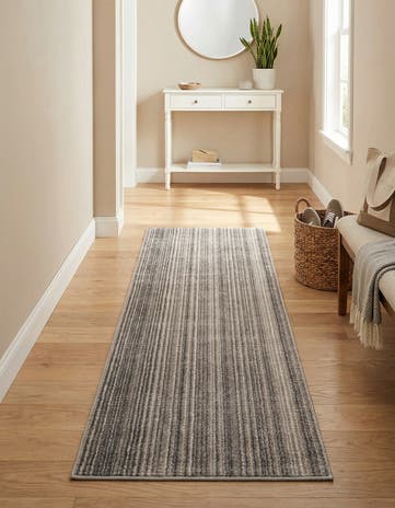 Gray Gemstone Runner Rug