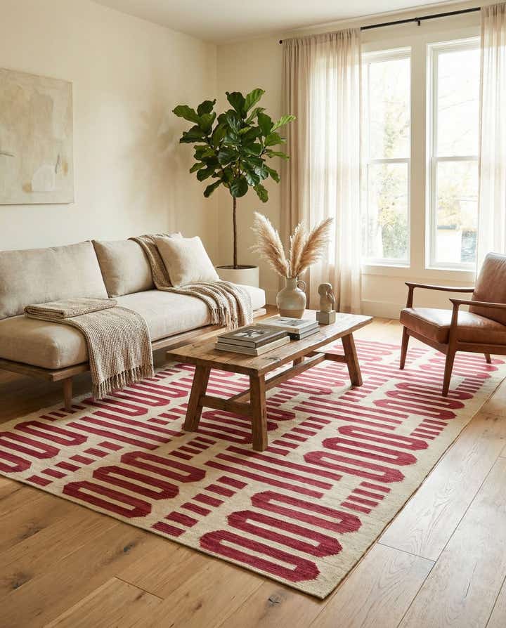 5' 9 x 7' 9 Hand Woven Kilim Modern Wool Rug