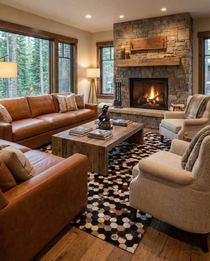 5' 2 x 8' 1 Cowhide - Patchwork Rug