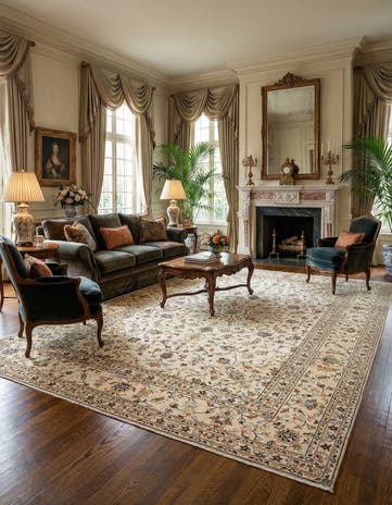 8' 2 x 11' 4 Kashan Wool Rug