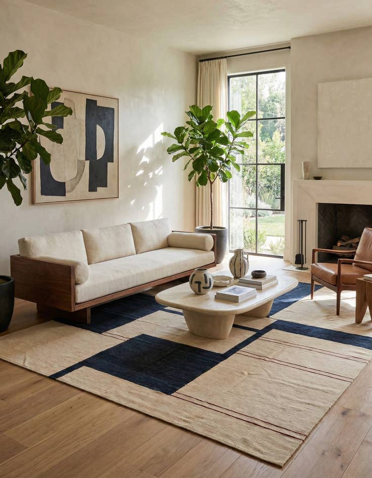 Detail image of 8' 3 x 9' 6  Hand Woven Kilim Modern Wool Rug