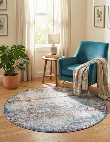 3' 7 x 3' 7 Malibu Round Rug