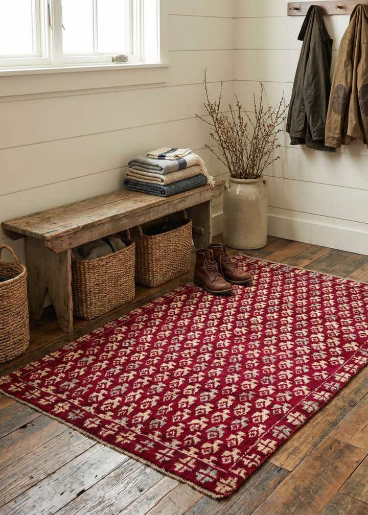 4' 1 x 6' 1 Hand Knotted Balouch Wool Rug