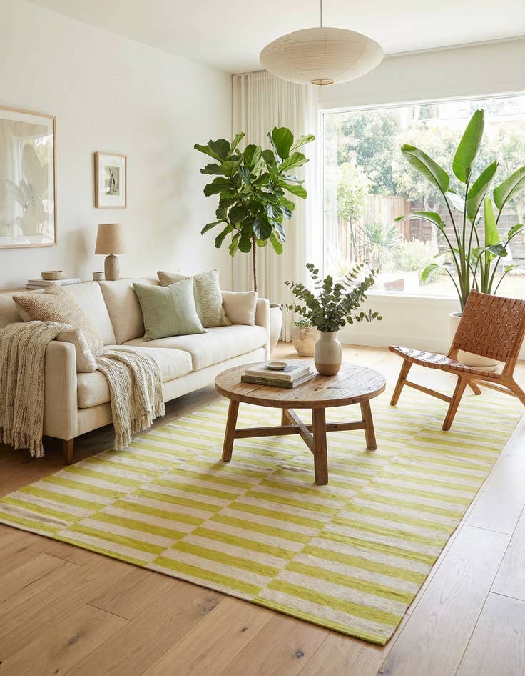 Detail image of 5' 8 x 7' 10  Hand Woven Kilim Modern Wool Rug